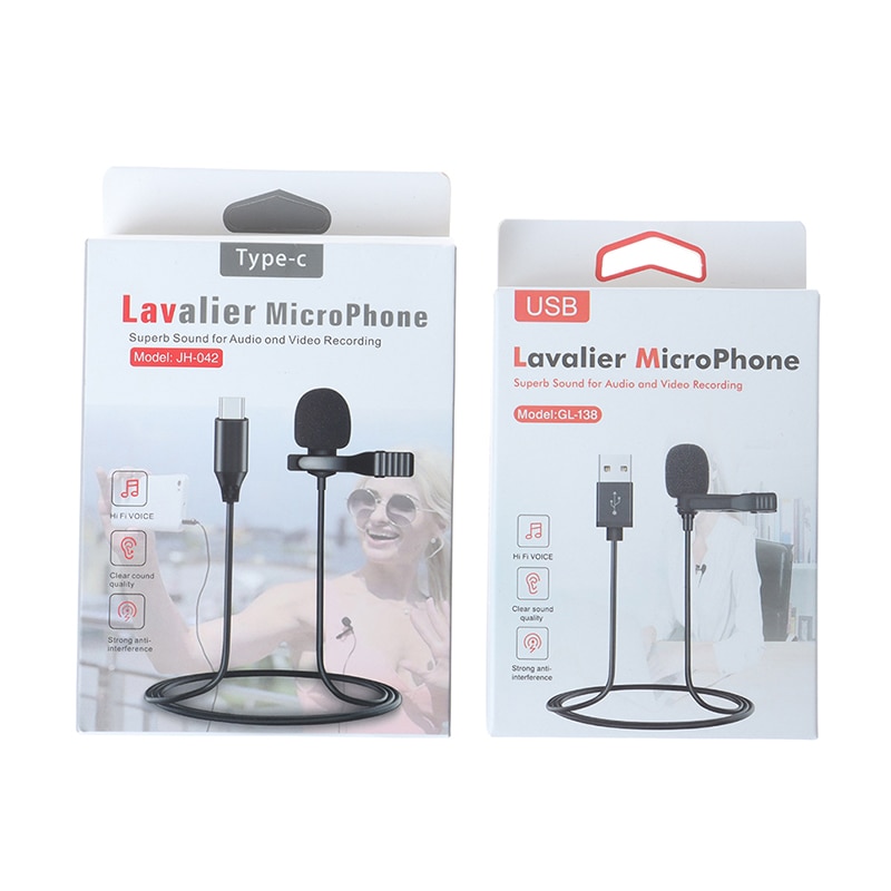 Draagbare-Mini Microfoon Usb, micrófono Lavalier, con Clip externo, Microfoons, Voor, ordenador portátil, Pc, Opname, chat