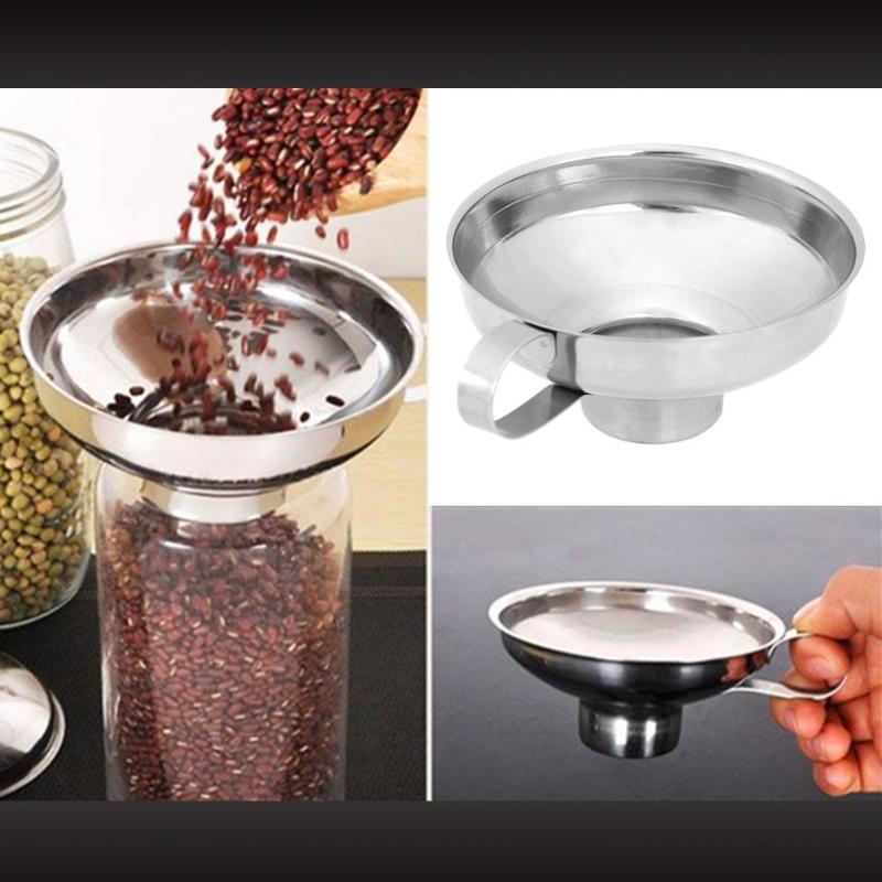 Stainless Steel Wide Mouth Canning Funnel Salad Dressing Funnel Oil Leak