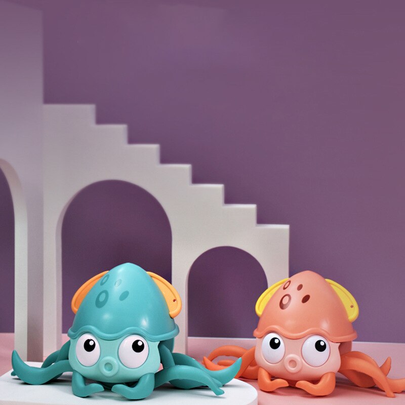 Bad Dusche Octopus Uhrwerk Spielzeug Baby Baden schwimm Spielzeug Seil Gezogen Krabbeln Krabben Auf Land Und Wasser Jungen Mädchen Kinder