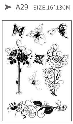 1pc genomskinlig stämpel silikon sigill scrapbooking fotoalbum papperskort gör-det-själv hantverk album dagbok verktyg: A29