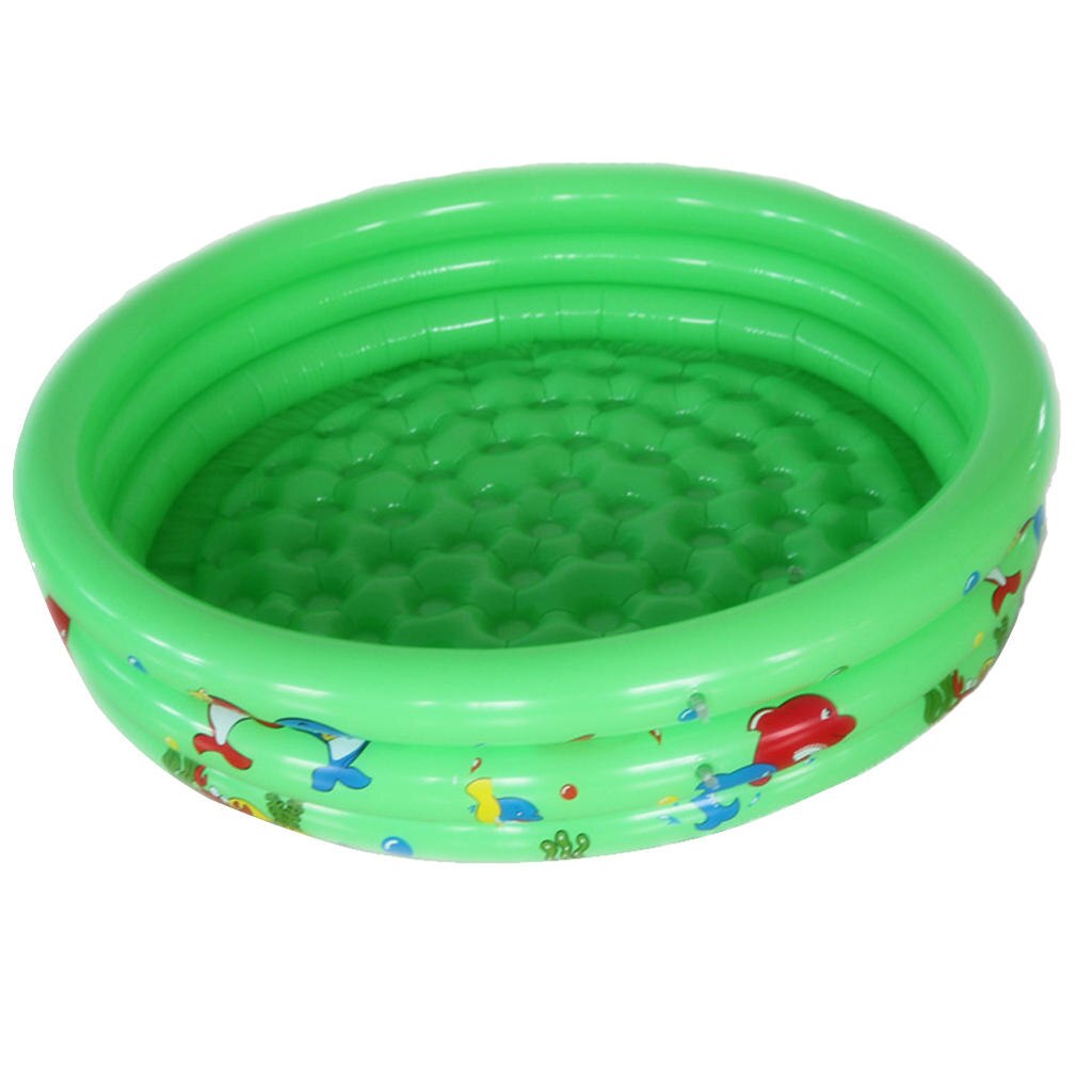 3- Inflatable Children's Swimming Pool Tub Home Bathtub for Kids Outdoor: green