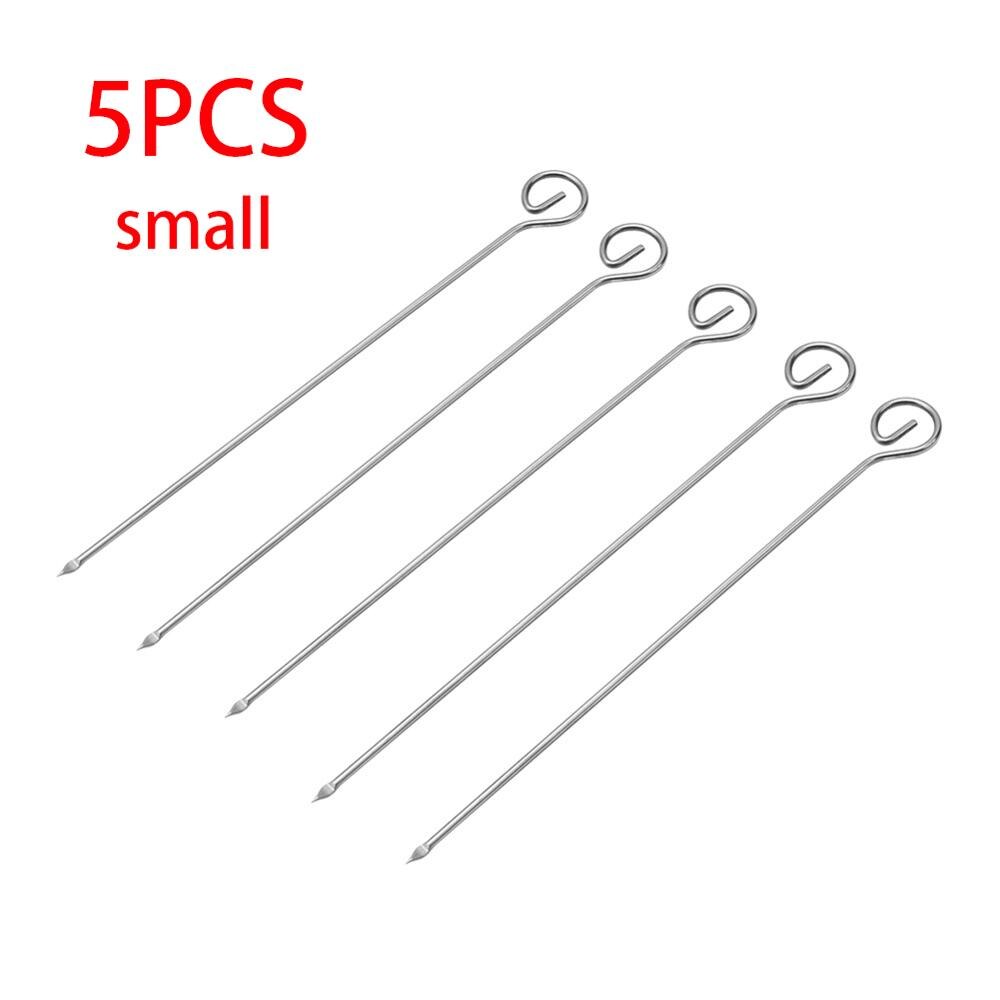 10pcs Stainless Steel BBQ Meat Sticks Long chef grill Food Holders Skewers Needle Prongs for Barbecue Party Skewers