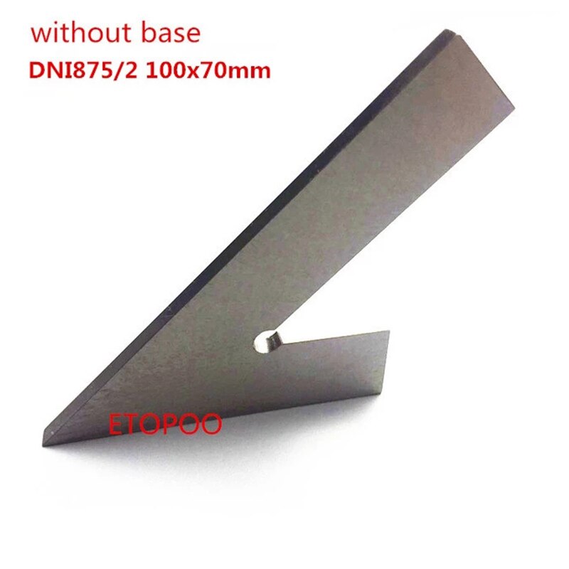Dni 875/2 100*70mm 120*80mm 200mm 45 gradere firkantlinjal med bredt stål 45 gradere industriell prøve maskinist firkant med utgangspunkt