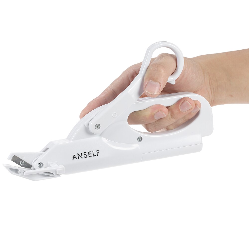 Anself tijeras automáticas eléctricas multiusos, tijeras eléctricas seguras de mano, máquina de corte de costura de tela