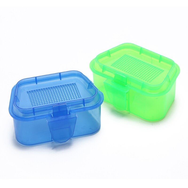 1pc regnorme blodorme agn container boks fiskeri tilbehør farve tilfældig plast fiskeri levende agn opbevaring boks