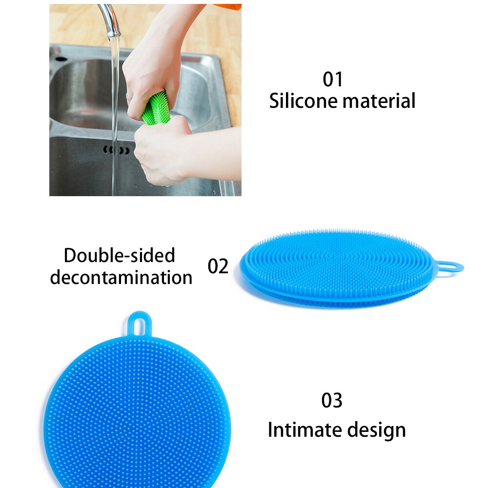 Accesorios de cocina de silicona para proteger la suciedad de las manos, cepillo de limpieza para patatas, frutas y verduras, suministros de cocina, herramientas