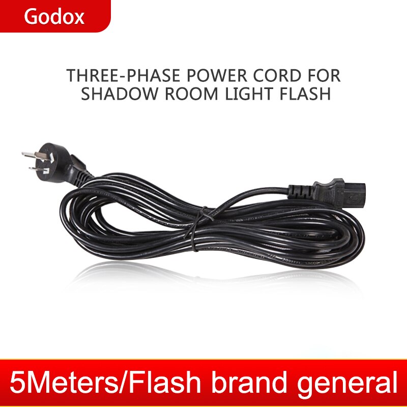 Godox 16.4 '/5 M Ac Power Plug Cord Kabel Voor Studio Flash (Us/Eu/Uk /Au) plug