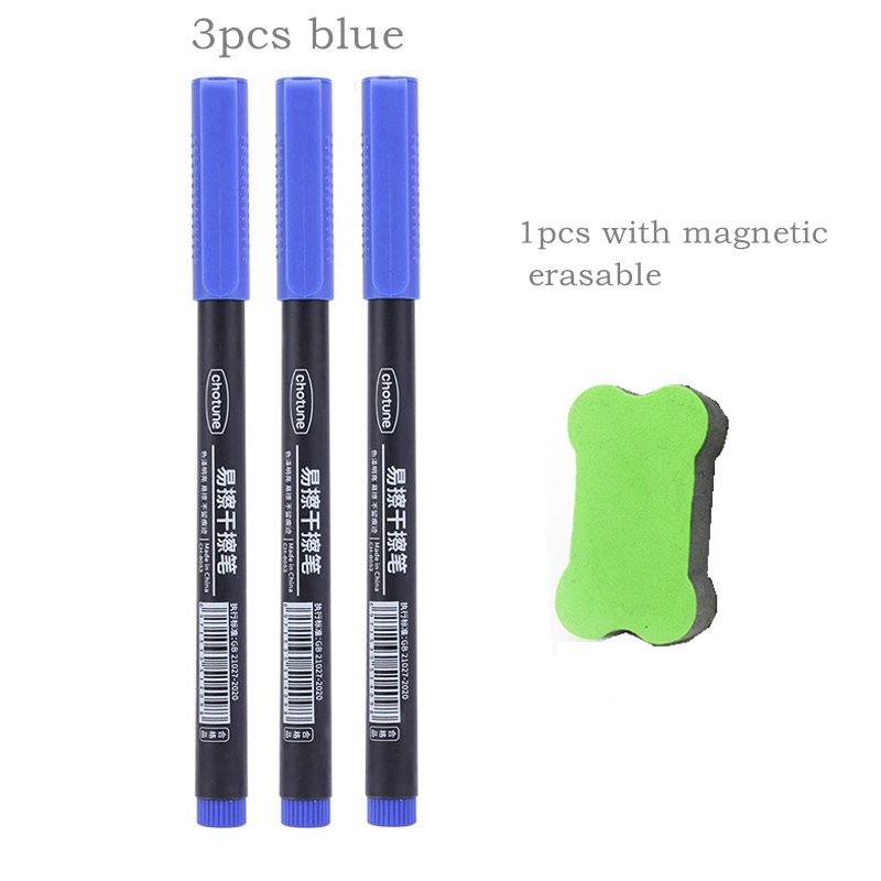 Haile 8pcs Erasable Whiteboard Pen 0.5mm Fine Point Black/Blue/Red Ink Blackboard Marker School Office Art Writing Stationery: Burgundy