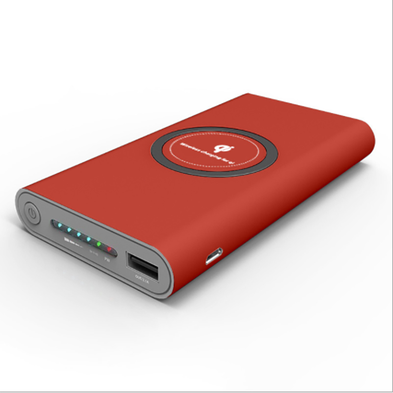 Tragbare, kabellose 30000- mah-powerbank für den außenbereich mit 2 usb-ladeanschlüssen, kompatibel mit xiaomi mi, samsung und iphone.: Rot