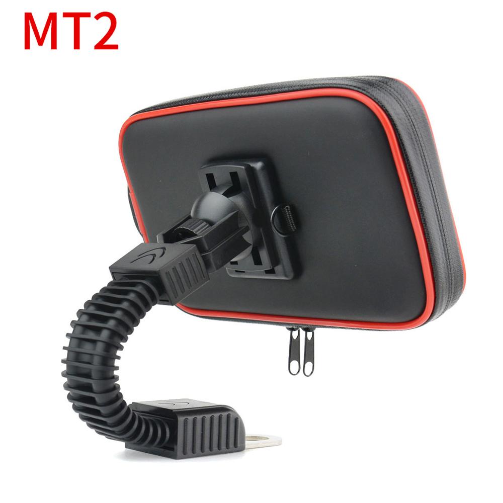 Soporte de teléfono de bicicleta giratoria de 360 para motocicleta bolsa impermeable soporte de teléfono de manillar para teléfonos inteligentes GPS de 5,5-6,3 pulgadas: XL / Bag add M2 holder