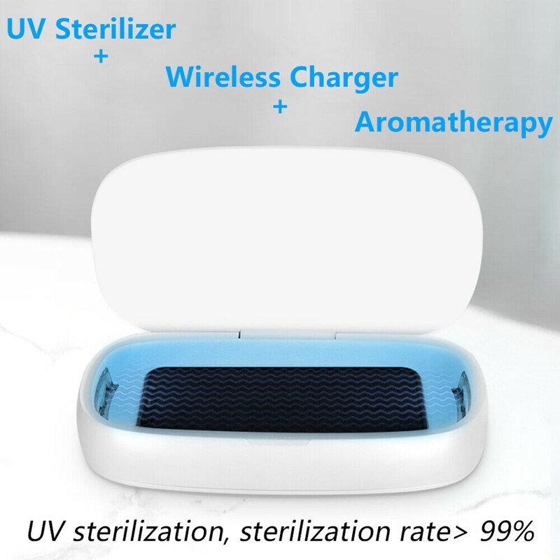 3 in 1 UV Light Sanitization Box Phone Disinfect Box Aromatherapy Box with Fast Wireless Charging