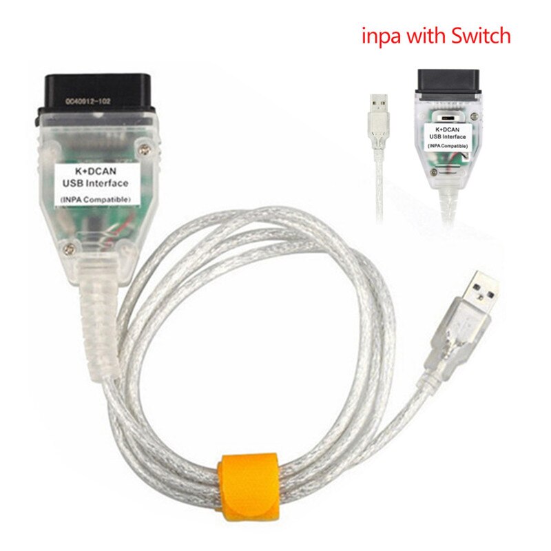 OBD2 Voor Bmw Inpa K + Kan Met Schakelaar OBD2 Codering Diagnostische Kabel Inpa K + Dcan Ondersteuning Ftdi FT232RL chip Diagnostische Test Gereedschap: line with switch