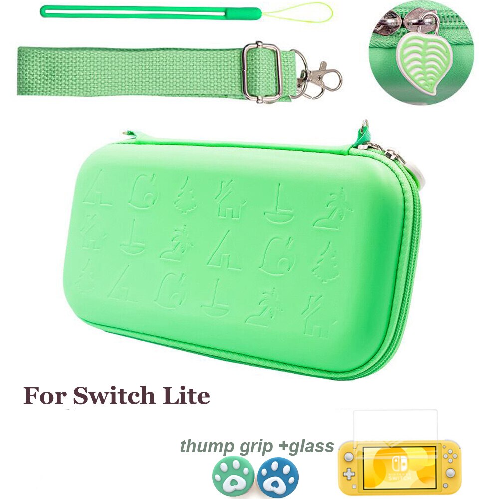 Funda de Sakura para Nintendo Switch Lite Mini, bolsa de almacenamiento de accesorios, cubierta protectora, color rosa: Green For SwitchLite
