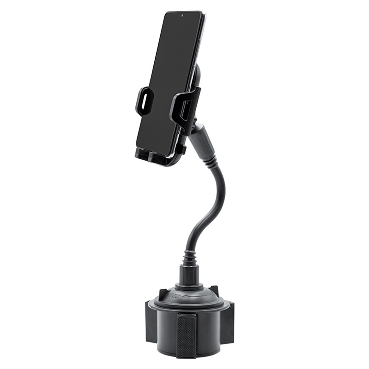 Universele auto mobiele telefoonhouder, ventilatieroosterbevestiging, mobiele telefoonhouder voor iphone in autobeugel, verstelbare zwanenhalsbeker
