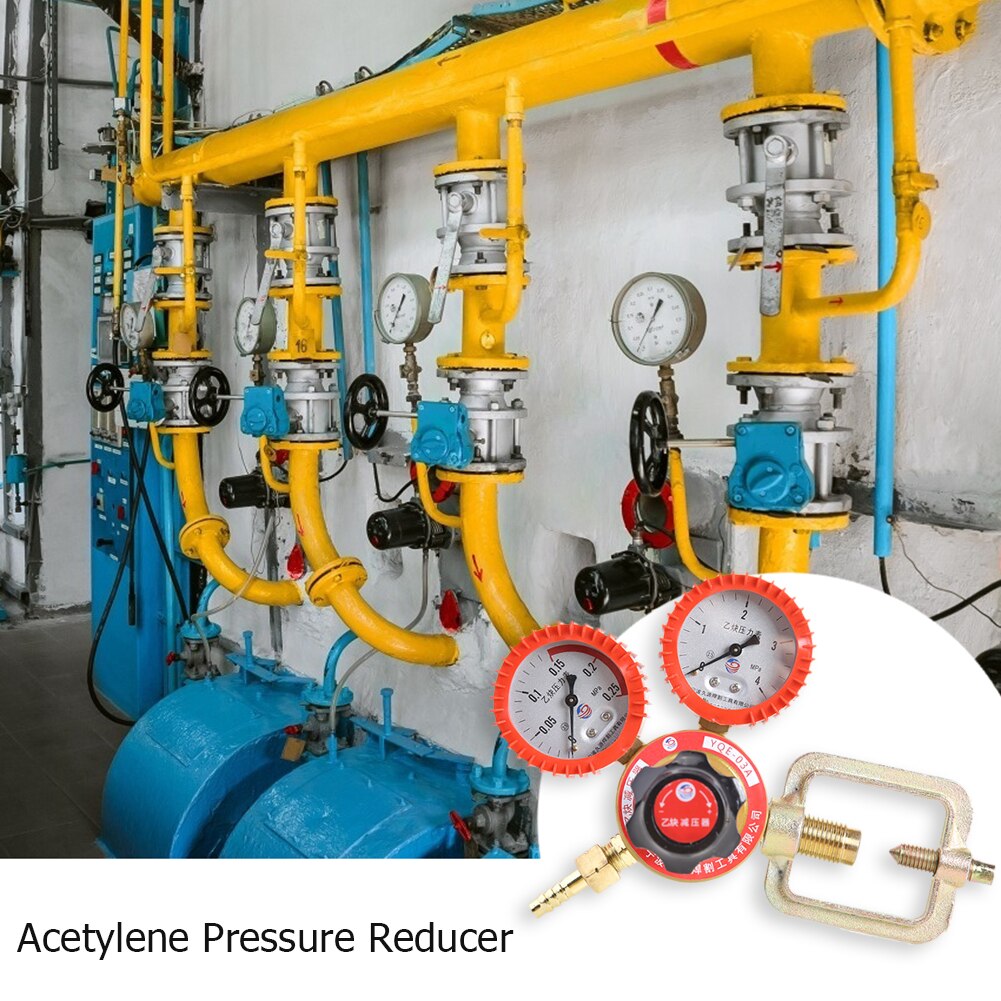 Gas Regulator Acetylene Set Flowmeter Gauge Meter Meter Pressure Reducer Valve for Gas Torch Welding Cutting Kit