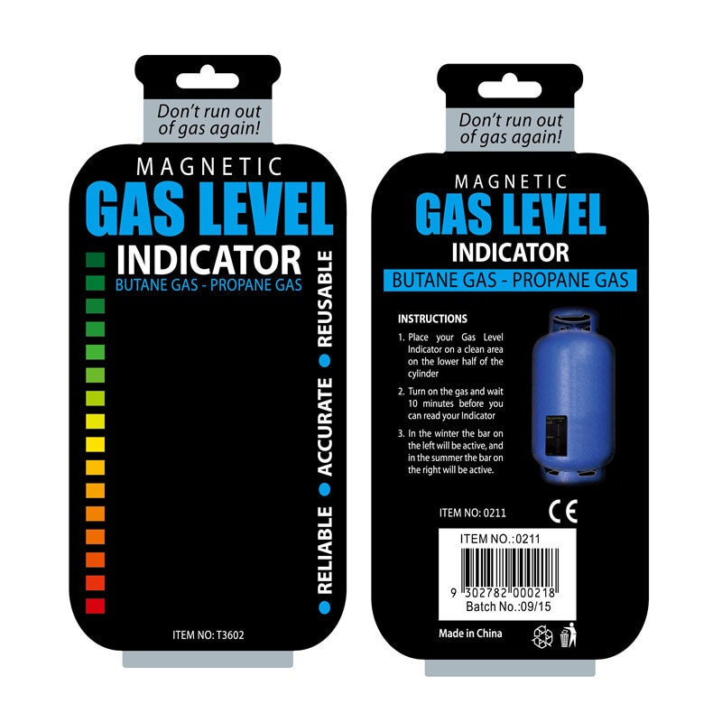 5PCS Gas Level Indicator Propane Butane LPG Fuel Gas Tank Level Indicator Magnetic Gauge Caravan Bottle Temperature Stick