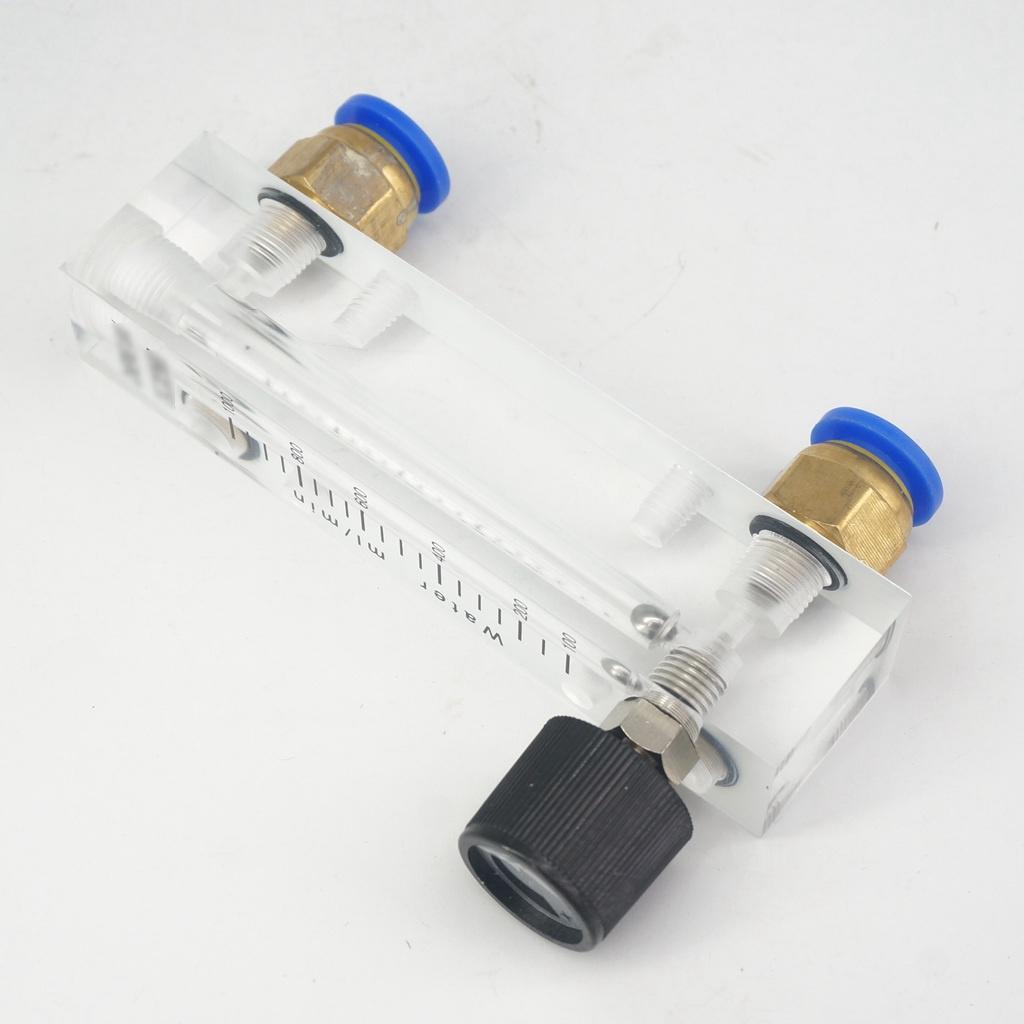 100-1000ml/ min lzm -6t akryl panel vand væske flowmåler rotameter med kontrol ventil push in fit 10mm rør