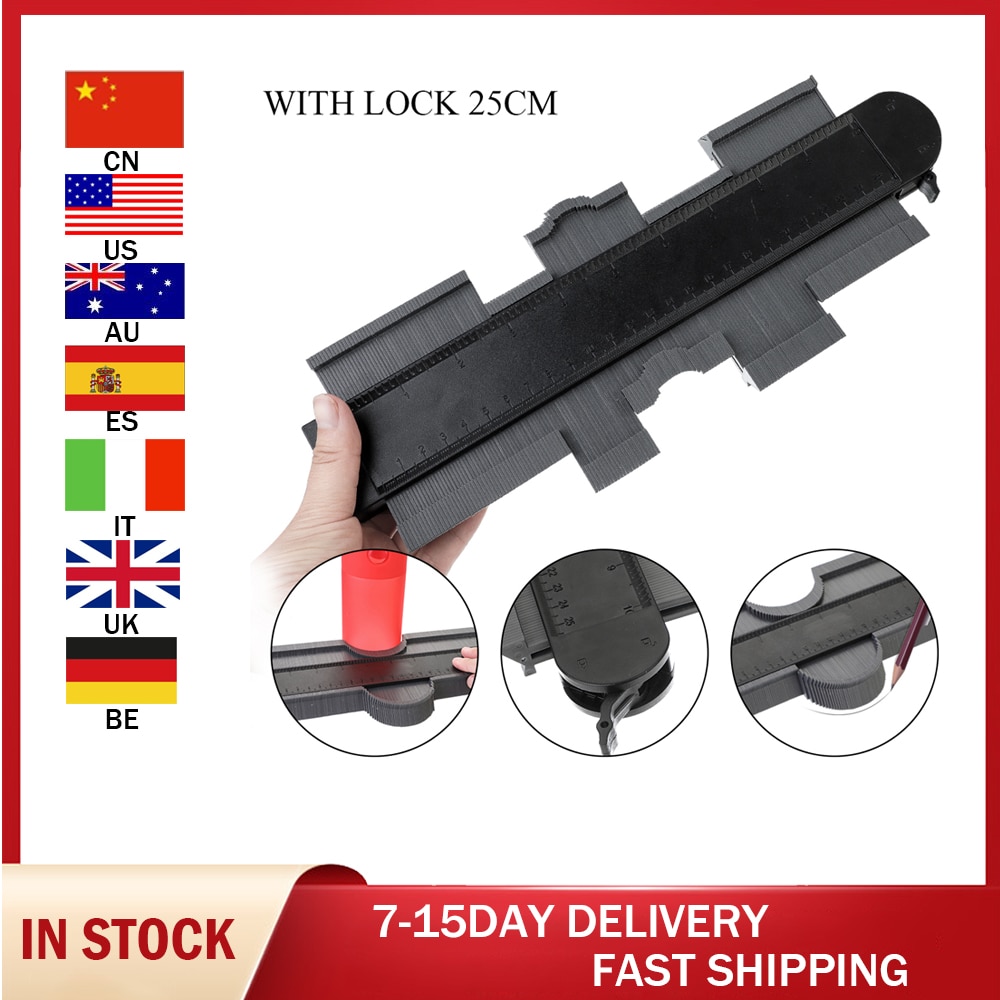 Contour Gauge Duplicator Profile Measure Tools Deep Duplicator Copy Tiling Laminate Wood Multi-function Irregular Plastic Gauge
