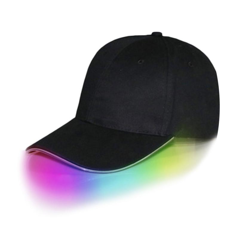 Il nuovo Design illumina i berretti a LED lampeggiante Baseball cappello luminoso 2 modalità cappello bagliore in cotone regolabile per la pesca Jogging Party Hip-hop: 15