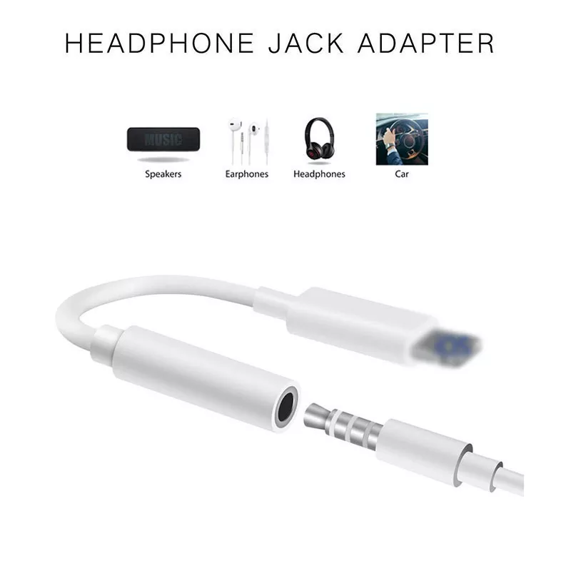 Adaptador de auriculares para iPhone 7, 8, 11, X, XR, AUX, IOS, 14, 11, 12, 13 a 3,5mm, Adaptador de cargador macho hembra