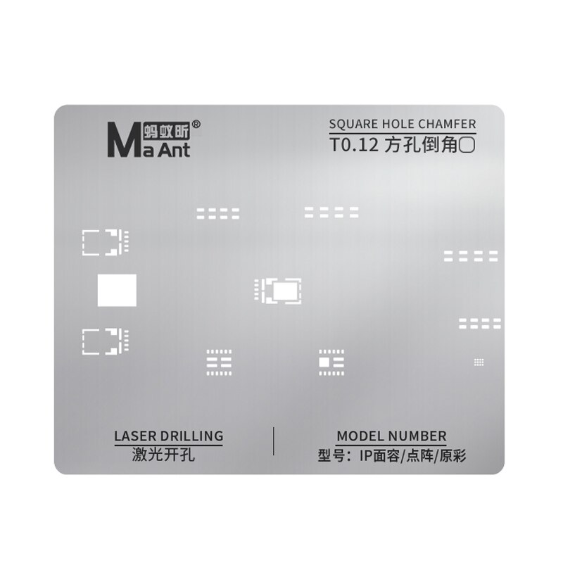 Maant Face Lattice Repair Fixture MR-01 for IPhone X-11pro Max Dot Matrix Face ID Test Repair BGA Reballing Planting Platform: Steel mesh