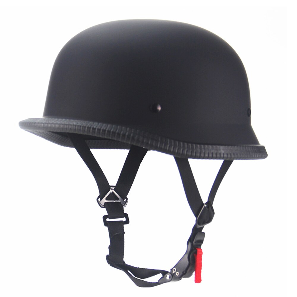 1X M/L/Xl Vintage Motorfiets Cruiser Helm Half Gezicht Duitse Helm Motorhelm Heldere Zwarte Auto-styling Dot
