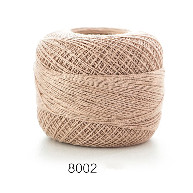100%  bomuld 50g/ stk 0.8mm blonde hæklegarn  by 1.5mm hæklenåle, håndstrikket babysilke tyndt garn til strik: 8002