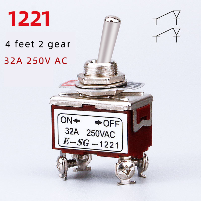 Toggle rocker toggle switch copper screw foot two 3 2/3 gear 6 foot E-SG1021/1121/1122/1221/1321 toggle switch 1322 15A 250V380V: TYPE5
