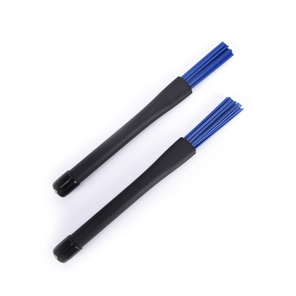 Escobillas para Batería de Jazz, retráctiles, de 32cm en negro y azul, 1 unidad