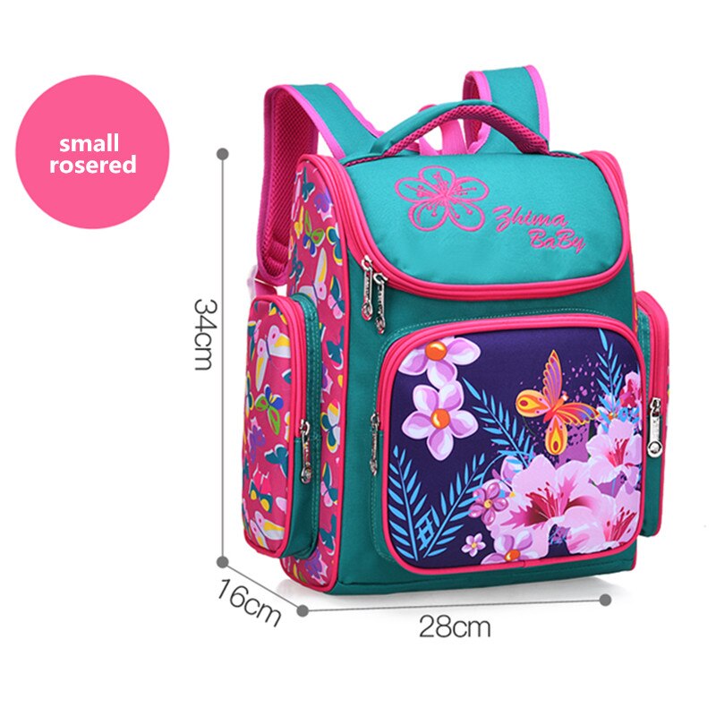 Okkid Kinderen Schooltassen Voor Jongens Basisschool Rugzak Kids Book Tas Basisschool Eerste Grade Student Schooltas: small rose red