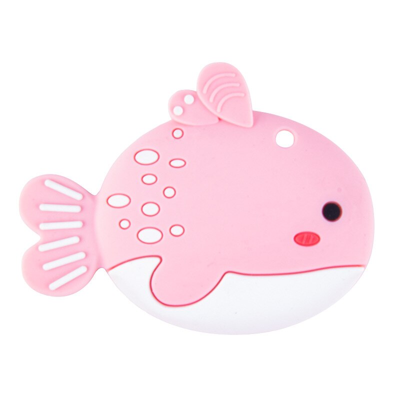 Silicone Baby Bijtring Baby Bite Speelgoed Kind Molaire Beet Geboorte Voor Pasgeborenen Peuter Speelgoed: Pink fish