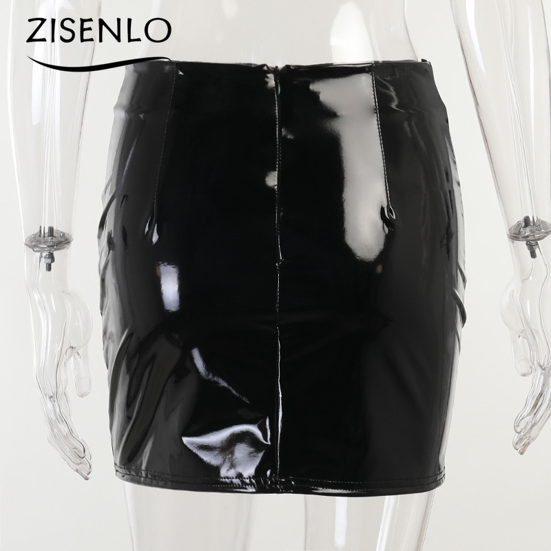 2022 Lederen Rok Vrouwen Jurk Lente En Herfst Sexy Hip Lifting Slanke One-Step Rok Y2k Rok Gothic hippie Rokken Юбка