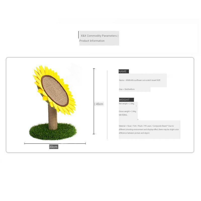 Pet supplies circular sisal sunflower cat scratch grinding machine cat cat scratch board two claws toys