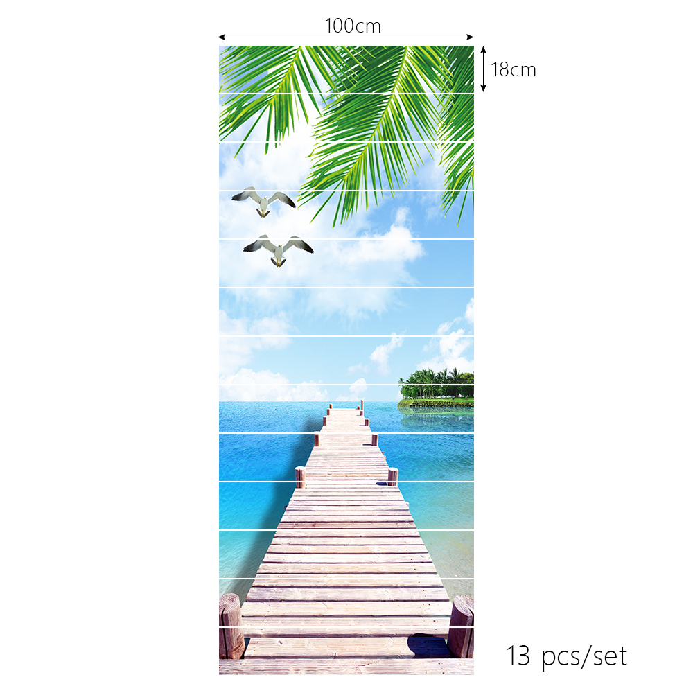Adesivo per Scale Fiori tropicali - Adesivi Murali
