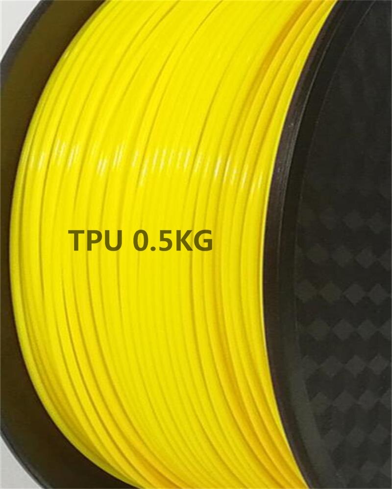 0.5KG TPU 3D Printer filament 1.75mm 500g Flex Soft Elastomer Rubber Material for 3D Printer Consumables: Yellow