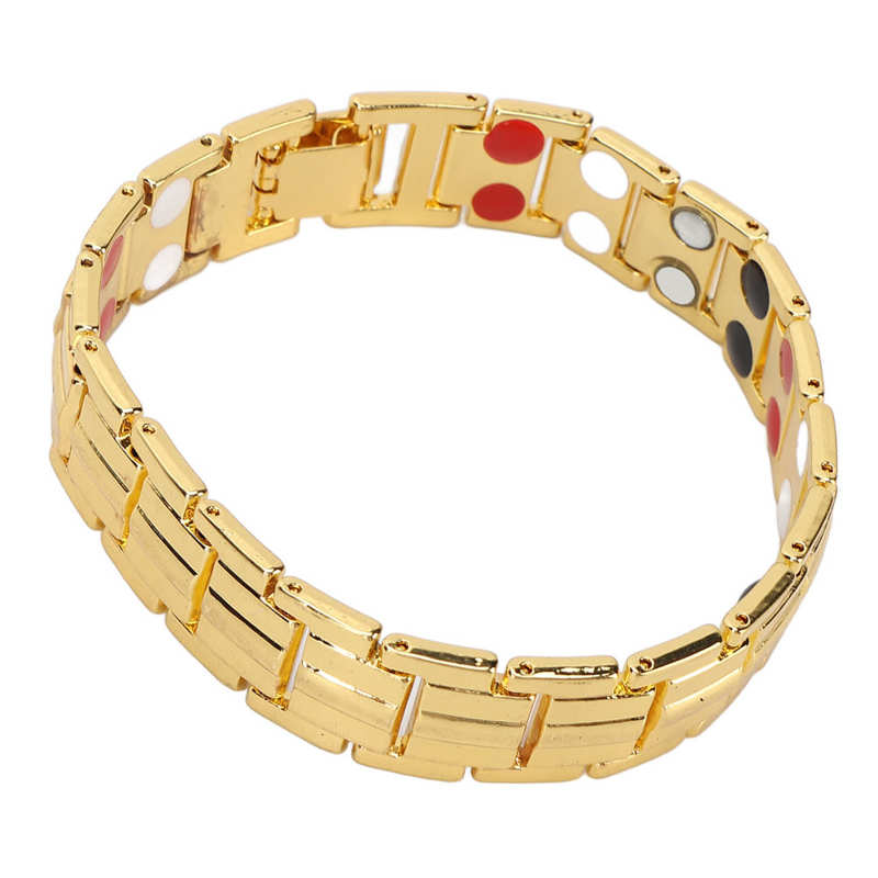 Titan Stahl Therapie Armbänder Magnet Therapie Armbänder reduzieren statisch Elektrizität verbessern Schlaf doppelt Reihe Magnete Pro Männer Pro