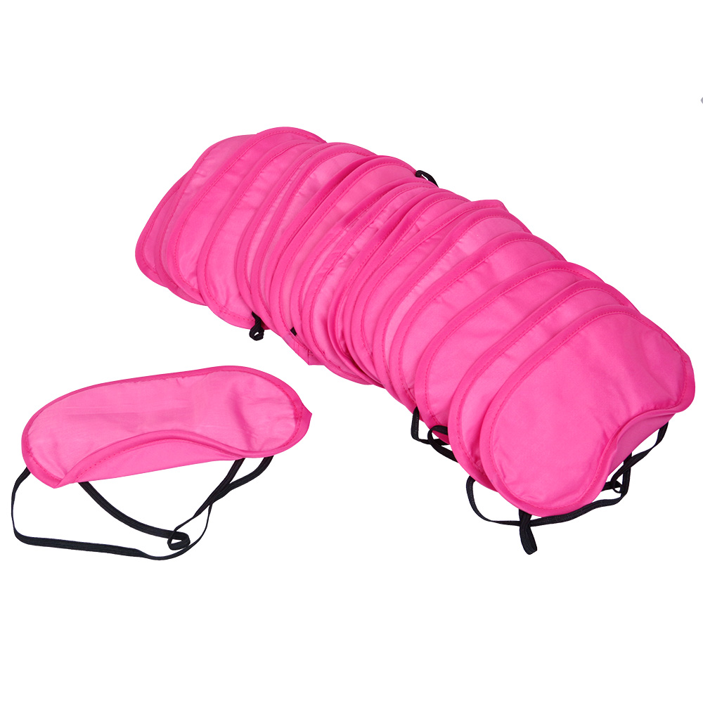 10 Teile/los Weiche Reisen Schlafen Augen Maske Schwarz Schatten Entspannen Schlaf Frauen Männer Augenbinde Augenklappe Nacht Augenklappe: rose red 10pcs
