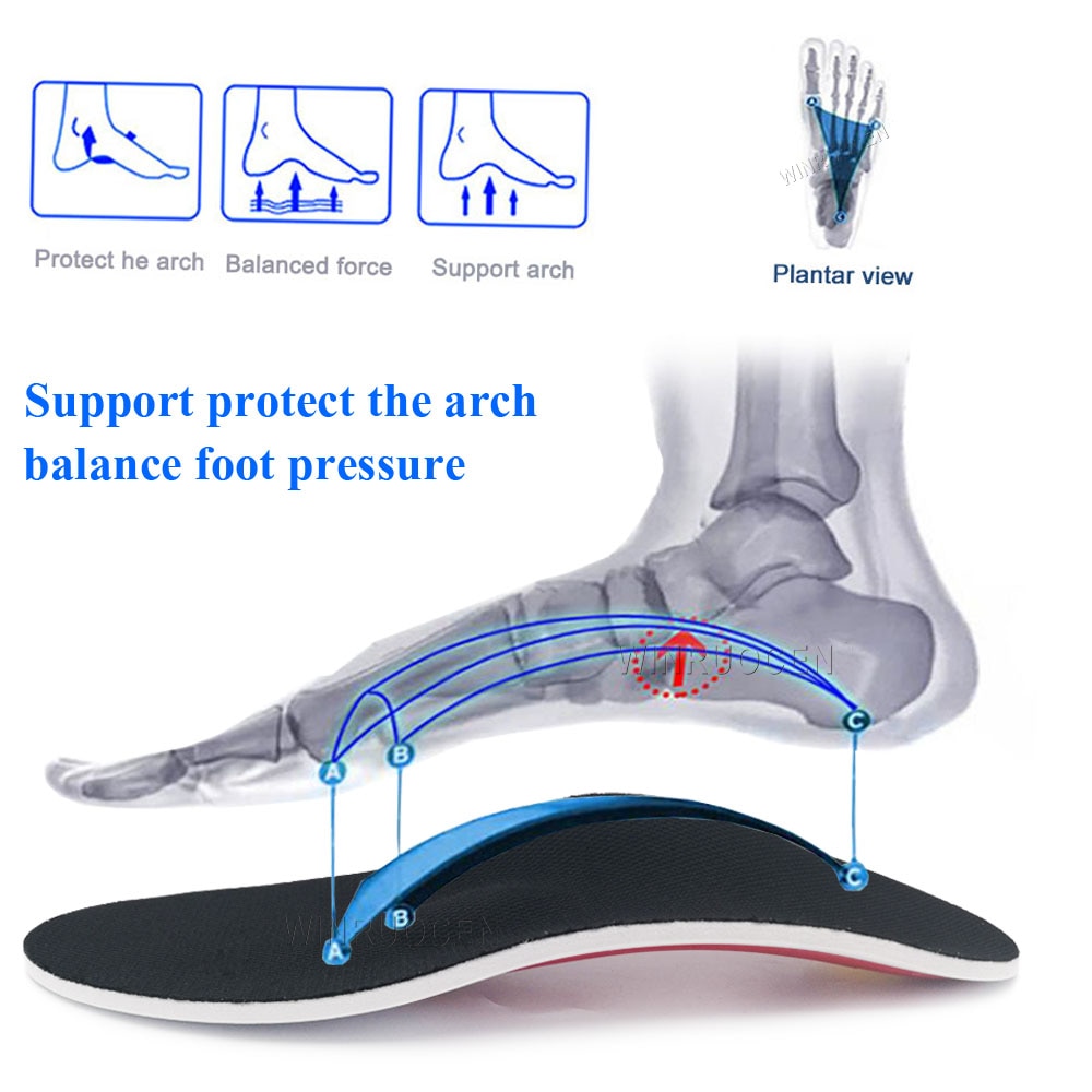 WINRUOCEN EVA Orthotics Insole Healthy Care Varus Flat Foot For X-Legs Valgus Shoes Insert Arch Support Plantar Fasciitis Pads