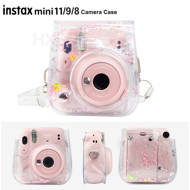 Camera Case Compatibel Met Fujifilm Instax Mini 11/9/8 Instant Film Camera, pu Lederen Tas Cover Met Verstelbare Schouderband