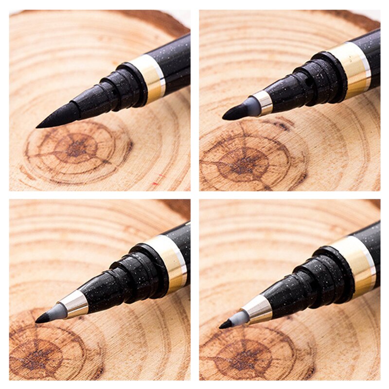4pcs Calligraphy Pen Set Learning Extra Fine Brush Hand Lettering Drawing Water-based Signature Designs For School Art Supplies