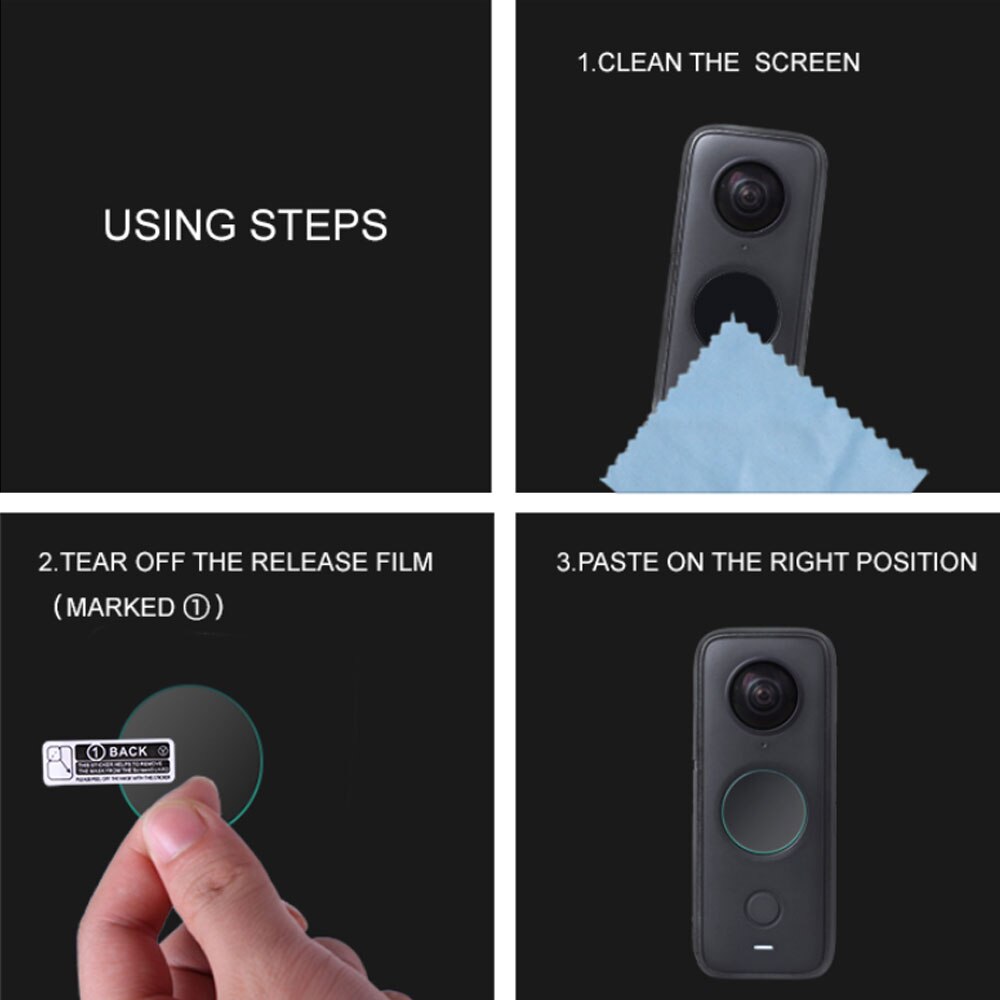 1/2Set Insta360 ONE X2 Tempered Glass Film Screen Protector For Insta360 ONE X2 Camera Len Film Glasses Protection Accessories