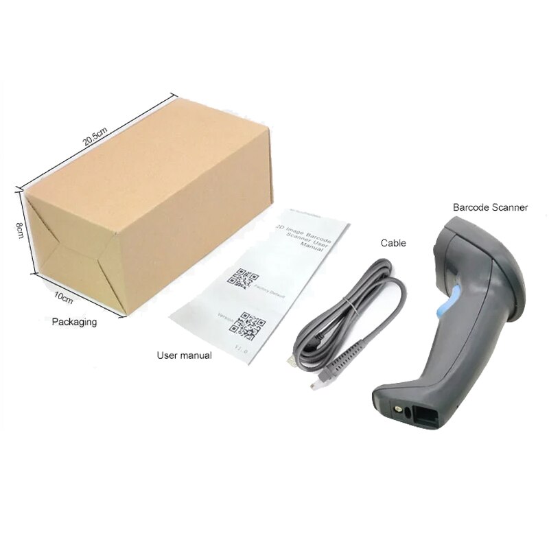 Decoding Chip to Interpret Various 1D 2D Codes High Cost-Effective Wried QR Barcode Reader Handheld Scanner Syble XB-6255M