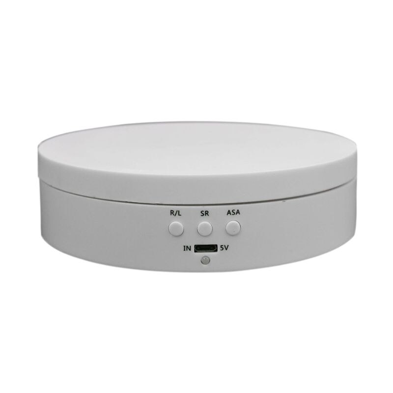 High Power Electric Rotating Jewelry Display Stand Base Jewelry Organizer: white
