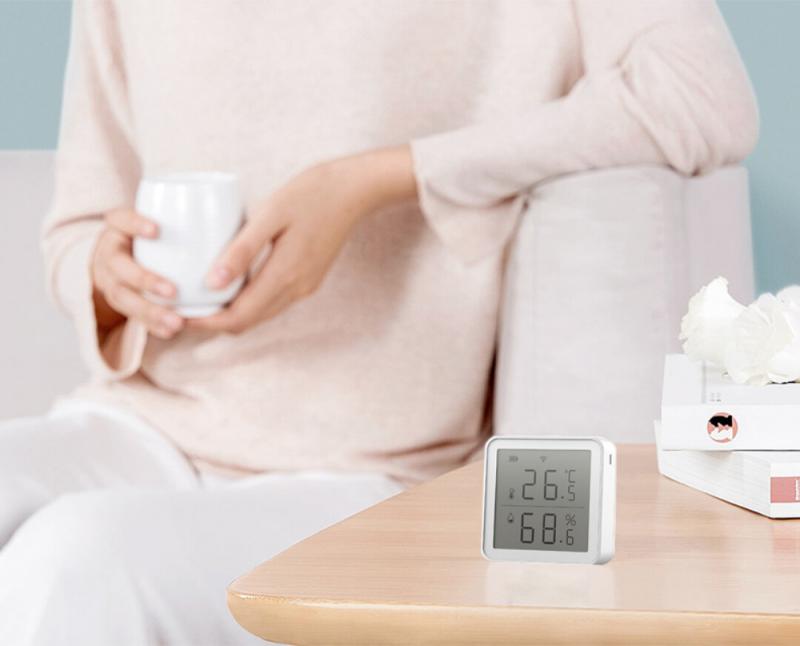 WIFI/ZigBee Tuya Smart Temperature And Humidity Sensor Smart Home Temperature And Humidity Sensor Work With Alexa Google Home