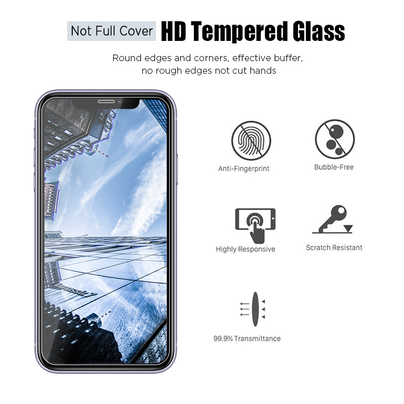 3 pièces de protection d&#39;écran en verre trempé pour iPhone 13 12 11 Pro Max, pour iPhone 13 12 Mini XR XS Max X SE 7 8 6S Plus 6