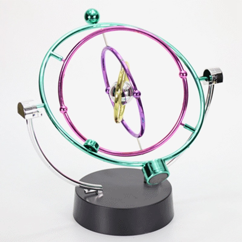 1Piece Solar System Model Desk Toys Newtons Cradle Perpetual Motion Spherical Pendulum Revolving Desk Orbital Toy
