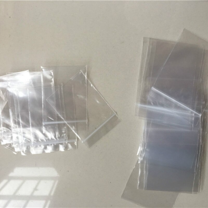 100PCS Jewelry Ziplock Zip Zipped Lock Reclosable Plastic Poly Clear Bags Thickness 0.05mm