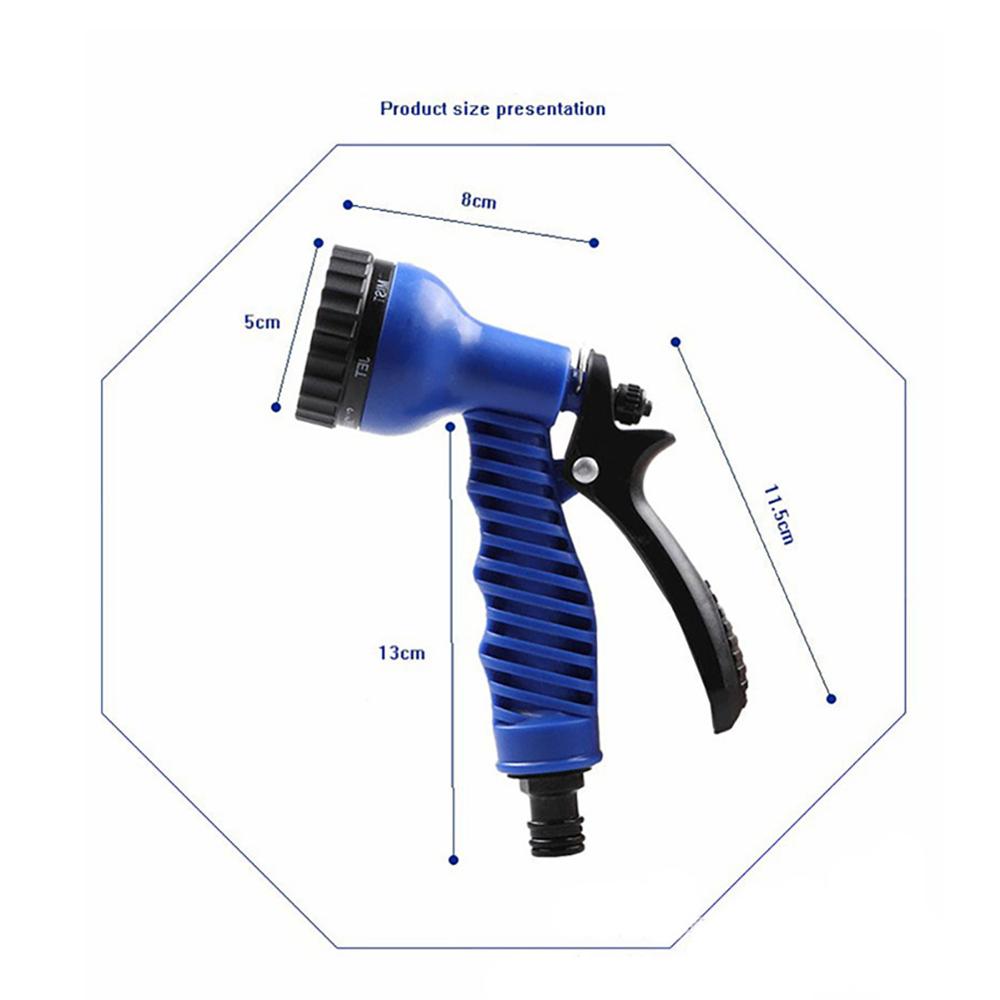 Tuyau d'arrosage Flexible extensible de tuyau d'eau de 25/50/75/100FT arrosant avec le pistolet à arroser le jet de lavage de voiture: Blue Gun