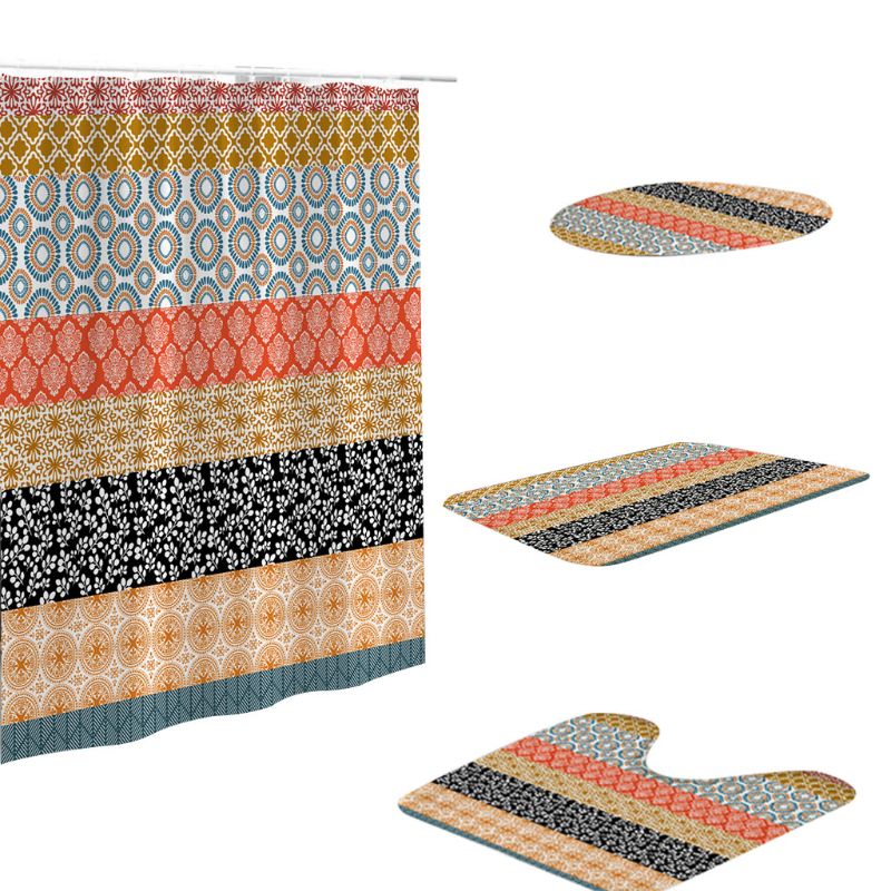 Badkamer Decoratie Luxe 3D Digitallyprinted Bohemian Douchegordijn Waterdicht Polyester 71''x71''four Stuk Badkamer