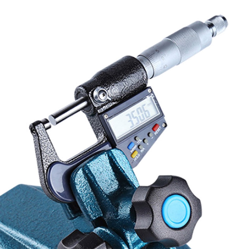 Micrometer Caliper Base Stand Bench Vise Fixed Clamp Measuring Tools Iron Bases 90 Degree Flip